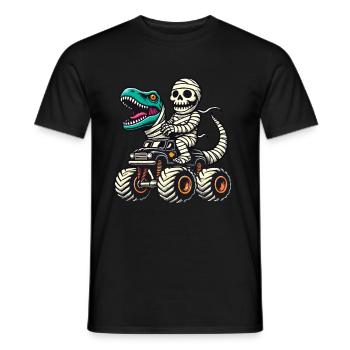 Dinosaurier auf Monstertruck Motorsport Liebhaber - Männer T-Shirt - Schwarz - Vorne - AI Model Male 178 light (178cm)