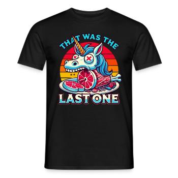 Creepy unicorn lover lust for macabre - Men's T-Shirt - black - Front - AI Model Male 178 light (178cm)