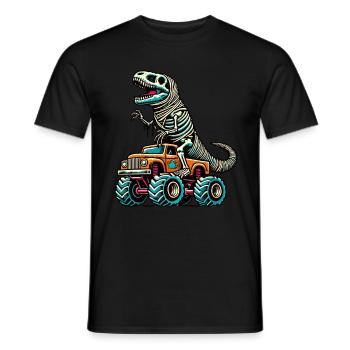 Dinosaurier Auf Monstertruck Motorsport Liebhaber - Männer T-Shirt - Schwarz - Vorne - AI Model Male 178 light (178cm)