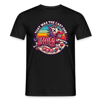 Funny, gloomy gallows humor has been the last - Men's T-Shirt - black - Front - AI Model Male 178 light (178cm)
