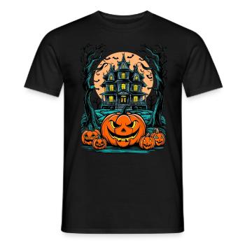 Maison hantée effrayante Villa hantée effrayante - T-shirt homme - noir - Devant - AI Model Male 178 light (178cm)