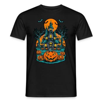 Maison hantée effrayante Villa hantée effrayante - T-shirt homme - noir - Devant - AI Model Male 178 light (178cm)