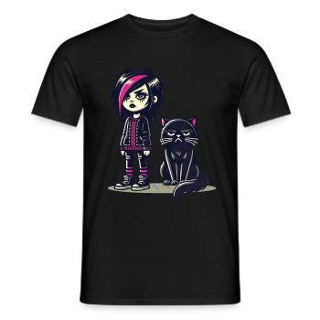 Pastel Goth Style Lover - Men's T-Shirt - black - Front - AI Model Male 178 light (178cm)