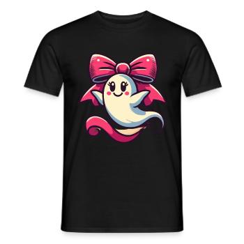Cute Halloween Ghost Geiser Daughter - Men's T-Shirt - black - Front - AI Model Male 178 light (178cm)