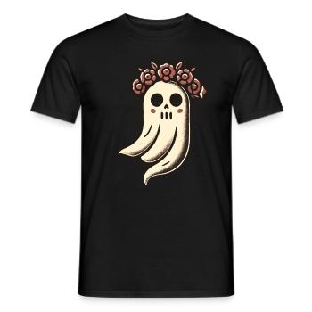 Amateur de fleurs fantôme drôle fleurs fantôme - T-shirt homme - noir - Devant - AI Model Male 178 light (178cm)