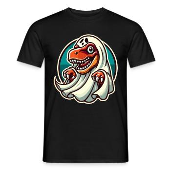 Mignon Dinosaure Fantôme Drôle T-Rex - T-shirt homme - noir - Devant - AI Model Male 178 light (178cm)