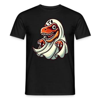 Mignon Dinosaure Fantôme Drôle T-Rex - T-shirt homme - noir - Devant - AI Model Male 178 light (178cm)