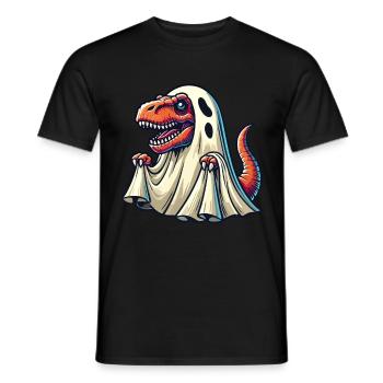 Mignon Dinosaure Fantôme Drôle T-Rex - T-shirt homme - noir - Devant - AI Model Male 178 light (178cm)