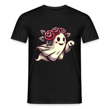 Amateur de fleurs fantôme drôle fleurs fantôme - T-shirt homme - noir - Devant - AI Model Male 178 light (178cm)