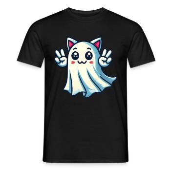 Katzenohren Gespenst Kostümidee Kemonomimi Girl - Männer T-Shirt - Schwarz - Vorne - AI Model Male 178 light (178cm)