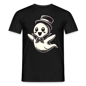 Funny Magician Ghost Cute Halloween - Men's T-Shirt - black - Front - AI Model Male 178 light (178cm)