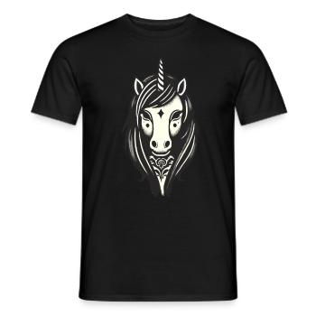 Idée de costume de licorne gothique effrayante Saison effrayante - T-shirt homme - noir - Devant - AI Model Male 178 light (178cm)