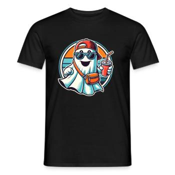 Boo-Jee Ghost Funny Fashionable Ghost - Men's T-Shirt - black - Front - AI Model Male 178 light (178cm)