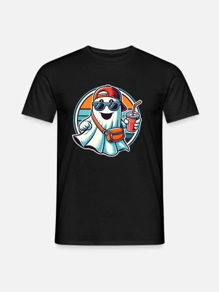 Boo-Jee Ghost Funny Fashionable Ghost - Men's T-Shirt - black
