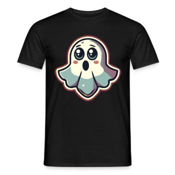 Erschrockenes Gespenst Lustiges Geister Design - Männer T-Shirt - Schwarz - Vorne - AI Model Male 178 light (178cm)