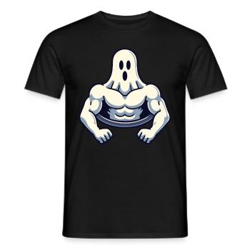 Bodybuilding Ghost Workout Muscle Building Mind - Men's T-Shirt - black - Front - AI Model Male 178 light (178cm)