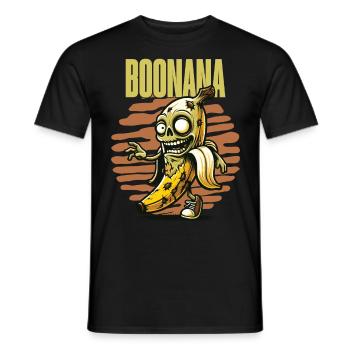 Lustiges Bananen Zombie Boonana Halloween Deko - Männer T-Shirt - Schwarz - Vorne - AI Model Male 178 light (178cm)