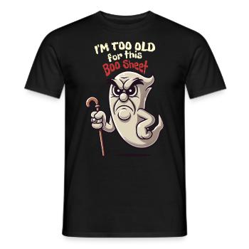 Drôle de dicton Design Grumpy Old Ghost - T-shirt homme - noir - Devant - AI Model Male 178 light (178cm)