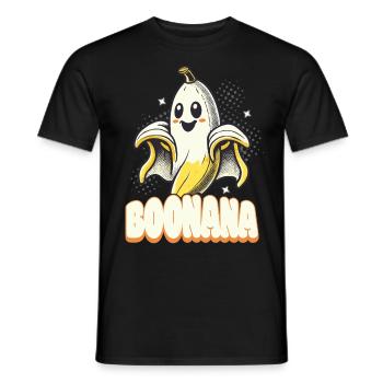 Lustiges Bananen Gespenst Geister Boonana - Männer T-Shirt - Schwarz - Vorne - AI Model Male 178 light (178cm)