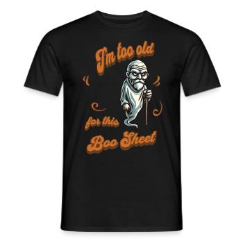 Vieux fantôme drôle dicton design - T-shirt homme - noir - Devant - AI Model Male 178 light (178cm)