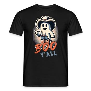 Boo Y’all Cowboy Fantômes Bonne Humeur Fantômes - T-shirt homme - noir - Devant - AI Model Male 178 light (178cm)