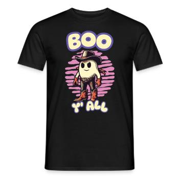 Boo y'all Cowboy Gespenster Gute Laune Gespenster - Männer T-Shirt - Schwarz - Vorne - AI Model Male 178 light (178cm)