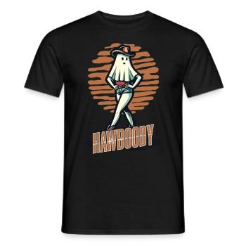 cowboy fille fantôme drôle jeu de mots disant - T-shirt homme - noir - Devant - AI Model Male 178 light (178cm)