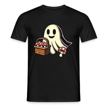 unheMushroom Picker Ghost Amateur de champignons fantomatiques - T-shirt homme - noir - Devant - AI Model Male 178 light (178cm)
