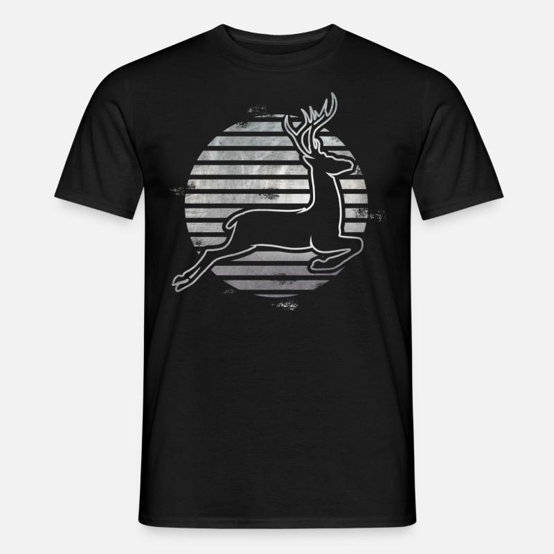 Reh - Männer T-Shirt - Schwarz