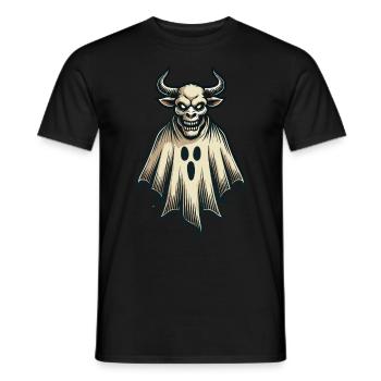 Idée de costume effrayant de vache fantôme taureau - T-shirt homme - noir - Devant - AI Model Male 178 light (178cm)