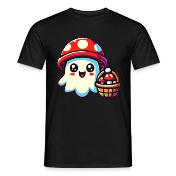 Pilzsammler Gespenst Geisterhafter Pilze Liebhaber - Männer T-Shirt - Schwarz - Vorne - AI Model Male 178 light (178cm)