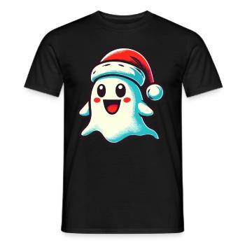 Niedliches Weihnachten Gespenst Last Minute Kostüm - Männer T-Shirt - Schwarz - Vorne - AI Model Male 178 light (178cm)