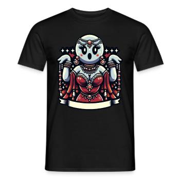 Funny Glamour Ghoul Flashy Halloween - Men's T-Shirt - black - Front - AI Model Male 178 light (178cm)