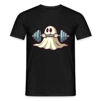 Bodybuilding Ghost Funny Gym Ghost - Men's T-Shirt - black - Front - AI Model Male 178 light (178cm)