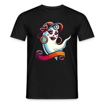 Funny Glamour Ghoul Flashy Halloween - Men's T-Shirt - black - Front - AI Model Male 178 light (178cm)