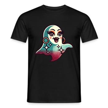 Funny Glamour Ghoul Flashy Halloween - Men's T-Shirt - black - Front - AI Model Male 178 light (178cm)