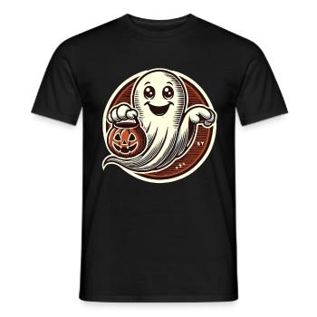 Niedliches Halloween Gespenst Trick Or Treat - Männer T-Shirt - Schwarz - Vorne - AI Model Male 178 light (178cm)