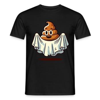 Lustiges Kackhaufen Gespenst Bull Sheet Kacke - Männer T-Shirt - Schwarz - Vorne - AI Model Male 178 light (178cm)