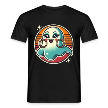 Funny Glamour Ghoul Flashy Halloween - Men's T-Shirt - black - Front - AI Model Male 178 light (178cm)