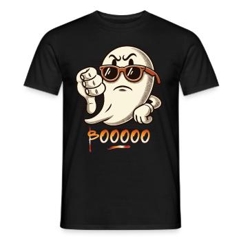 Booing Ghost Funny Ghost Design - Men's T-Shirt - black - Front - AI Model Male 178 light (178cm)