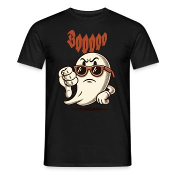 Booing Ghost Funny Ghost Design - Men's T-Shirt - black - Front - AI Model Male 178 light (178cm)