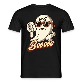 Booing Ghost Funny Ghost Design - Men's T-Shirt - black - Front - AI Model Male 178 light (178cm)