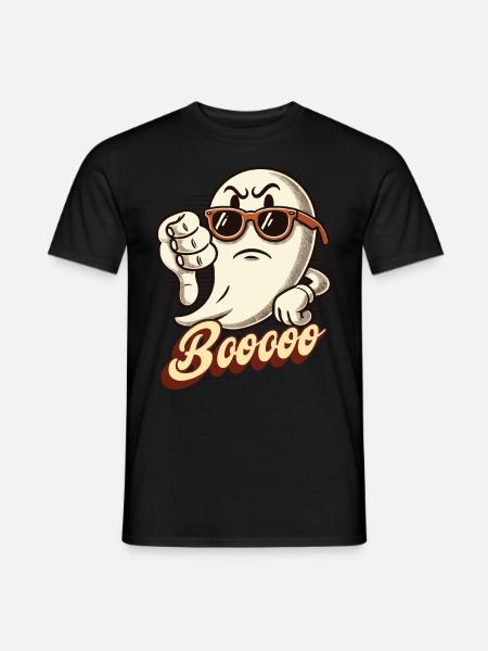 Booing Ghost Funny Ghost Design - Men's T-Shirt - black