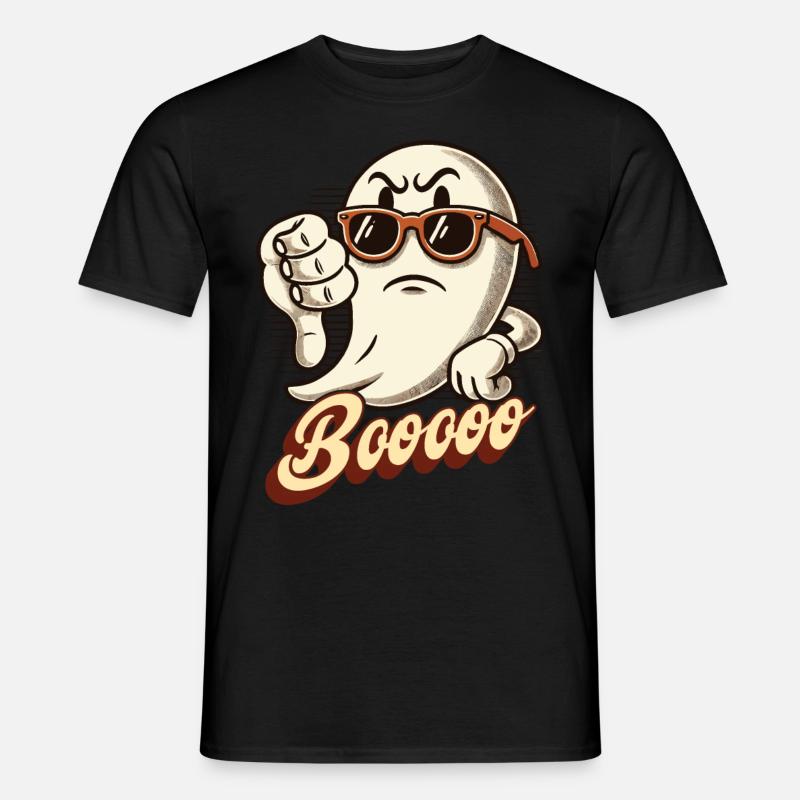 Booing Ghost Funny Ghost Design - Men’s T-shirt - black