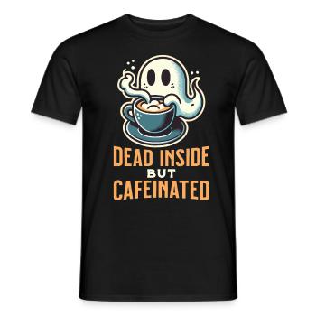 Lustiges Kaffee Gespenst Halloween Spruch Design - Männer T-Shirt - Schwarz - Vorne - AI Model Male 178 light (178cm)
