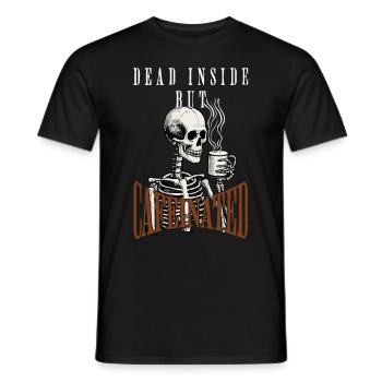 Drôle de dicton de café pour Halloween - T-shirt homme - noir - Devant - AI Model Male 178 light (178cm)