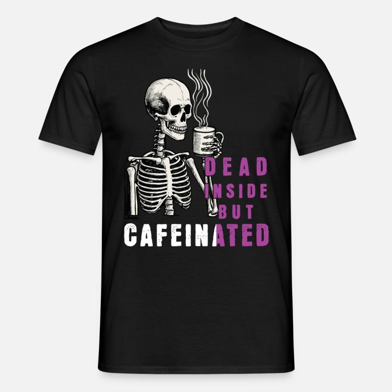 Lustiger Kaffee Spruch - Männer T-Shirt - Schwarz