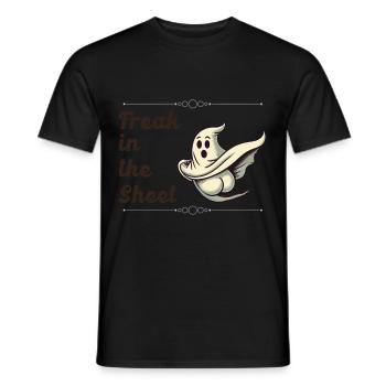 Freak dans la feuille drôle de conception fantôme - T-shirt homme - noir - Devant - AI Model Male 178 light (178cm)