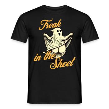 Freak dans la feuille drôle de conception fantôme - T-shirt homme - noir - Devant - AI Model Male 178 light (178cm)