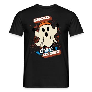Ghoul Vibes Only Funny Halloween Saying Design - Men's T-Shirt - black - Front - AI Model Male 178 light (178cm)
